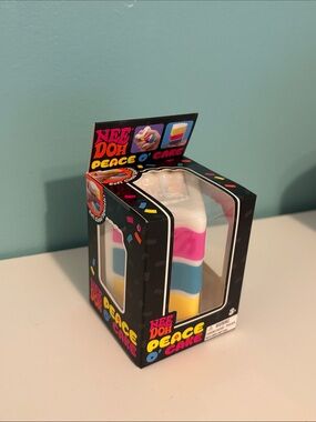 Peace O' Cake Colorful Squishy Toy - Pink, Yellow, White
